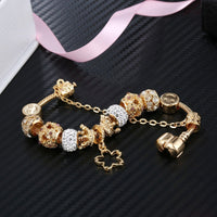 Gold Crown Cuff Bracelets for Women Crystal Chain Bracelet Charm Handmade Jewelry Bracelet