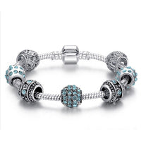 Cubic Zirconia Bracelets Bangles for Women Jewelry Crystal Bracelet Charms Flower Friendship Bracelet