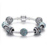 Cubic Zirconia Bracelets Bangles for Women Jewelry Crystal Bracelet Charms Flower Friendship Bracelet