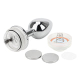 LED Light Metal Anal Plug Stainless Steel Butt Plug Remote Control for Couples Prostate Massager No Vibrator