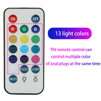 LED Light Metal Anal Plug Stainless Steel Butt Plug Remote Control for Couples Prostate Massager No Vibrator