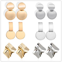 Strip Black White Round Drop Earrings Gold Natural Stone Statement Earrings Earring Women