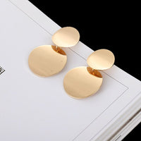 Strip Black White Round Drop Earrings Gold Natural Stone Statement Earrings Earring Women