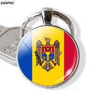 Russia Flag Keychain Eastern European Country Flag Key Chain Ukraine Belarus Estonia Latvia Lithuania Moldova Flag Gifts