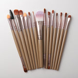 15pcs Maleup Brushes Set Mascara Blush Eye Brush Set Foundation Eyelash Eyeliner Face Concealer Makeup Brush Tools kit