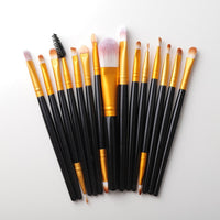 15pcs Maleup Brushes Set Mascara Blush Eye Brush Set Foundation Eyelash Eyeliner Face Concealer Makeup Brush Tools kit