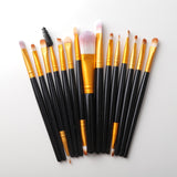 15pcs Maleup Brushes Set Mascara Blush Eye Brush Set Foundation Eyelash Eyeliner Face Concealer Makeup Brush Tools kit