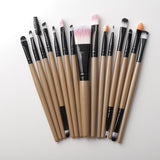 15pcs Maleup Brushes Set Mascara Blush Eye Brush Set Foundation Eyelash Eyeliner Face Concealer Makeup Brush Tools kit