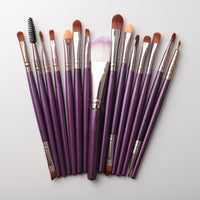 15pcs Maleup Brushes Set Mascara Blush Eye Brush Set Foundation Eyelash Eyeliner Face Concealer Makeup Brush Tools kit