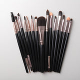 15pcs Maleup Brushes Set Mascara Blush Eye Brush Set Foundation Eyelash Eyeliner Face Concealer Makeup Brush Tools kit