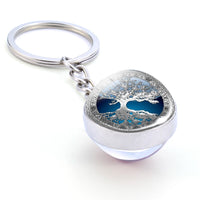 Celtic Tree of Life Keychain Life Tree Picture Glass Ball Key Chain Tree of Life for Men for Women Christmas Gift