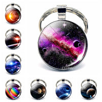 Outer Space Planet Keychain Milky Way Planet Keychain Car Key Holder