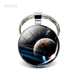 Outer Space Planet Keychain Milky Way Planet Keychain Car Key Holder