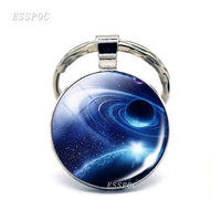 Outer Space Planet Keychain Milky Way Planet Keychain Car Key Holder