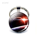 Outer Space Planet Keychain Milky Way Planet Keychain Car Key Holder