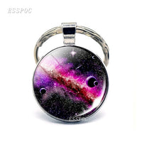 Outer Space Planet Keychain Milky Way Planet Keychain Car Key Holder