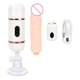 Heated Telescopic Dildo Vibrators Automatic Sex Machine Masturbation Wireless Remote Control Suction Cup