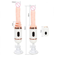 Heated Telescopic Dildo Vibrators Automatic Sex Machine Masturbation Wireless Remote Control Suction Cup