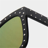 Classic Large Frame Rivet Sunglasses Women Outdoor Shopping Sunglasses UV400 UV400