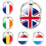 Western Europe Countries Flag Keychain United Kingdom France Ireland Luxembourg Monaco Belgium Netherlands Flag Key Chain Gifts