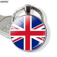 Western Europe Countries Flag Keychain United Kingdom France Ireland Luxembourg Monaco Belgium Netherlands Flag Key Chain Gifts