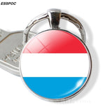 Western Europe Countries Flag Keychain United Kingdom France Ireland Luxembourg Monaco Belgium Netherlands Flag Key Chain Gifts