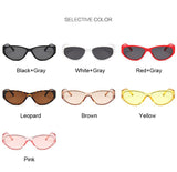 Cat Eye Sunglasses Women Mirror Sun Glasses Ladies Round Lens Shades for Female Eyewear UV400