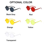 Round Frame Sunglasses Women Black Yellow Sun Glasses Female Outdoor Driving