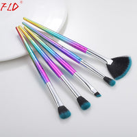 5Pcs Colorful Makeup Brush Sets Eye Shadow Eyeliner Brushes Sets Kits Tools