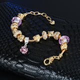 Crystal Gold Owl Tortoise Bracelets Bangles for Women Charm Animal Bracelets Jewelry Handmade Gold Bracelet