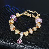 Crystal Gold Owl Tortoise Bracelets Bangles for Women Charm Animal Bracelets Jewelry Handmade Gold Bracelet