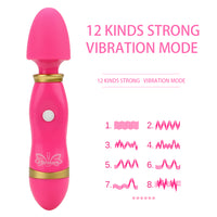 12 Speed Masturbation Clitoris Stimulate AV Stick Magic Rod G-spot Vibrator for Woman