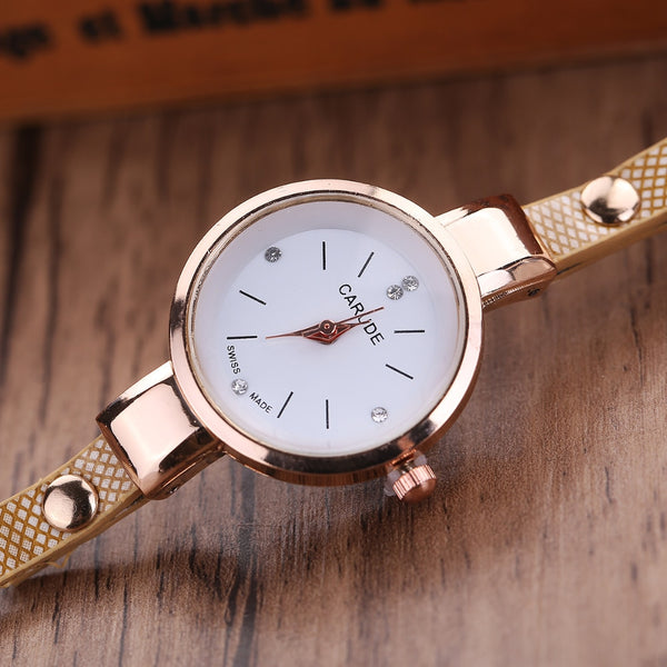 Watches for Women Gold Crystal Quartz Wristwatch Clock Ladies Vintage Watch