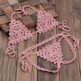 Micro Bikini Set Handmade Crochet G Thong String Beach Micro Swimwear Sexy Lingerie Sets