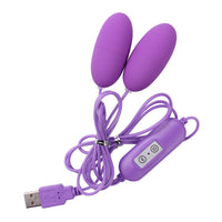 Dual Vibrating Egg USB Bullet Vibrator Clitoris Stimulator 12 Speed for Woman Masturbation Adult Product