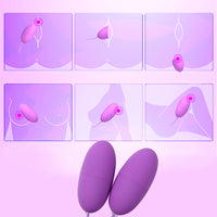 Dual Vibrating Egg USB Bullet Vibrator Clitoris Stimulator 12 Speed for Woman Masturbation Adult Product