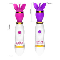 AV Stick Nipple Clitoris Stimulator 12 Speed 360 Degree Rotation Tongue Licking Vibrator Masturbator