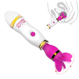 AV Stick Nipple Clitoris Stimulator 12 Speed 360 Degree Rotation Tongue Licking Vibrator Masturbator