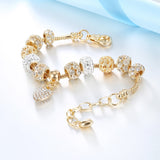 Cubic Zirconia Bracelets Bangles Charm Gold Heart Bracelets for Women Handmade Jewelry Bracelet