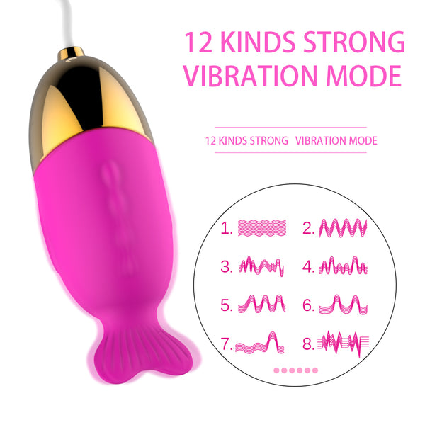 12 Speeds G Spot Vibrator Vagina Massager Bullet Vibrating Egg Remote Control for Women