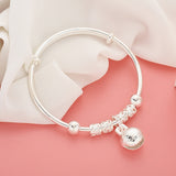 Silver Bell Bracelets Bangles Christmas Gifts Bracelets for Women Handmade Jewelry Bracelet