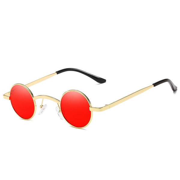 Classic Steampunk Round Sunglasses Women Metal Frame Colorful Lens Sun Glasses UV400