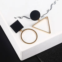 Geometric Earrings for Women Round Earrings Triangle Design Elegant Earrings for Wedding Birthday Gift