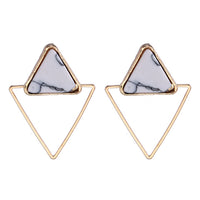 Geometric Earrings for Women Round Earrings Triangle Design Elegant Earrings for Wedding Birthday Gift