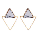 Geometric Earrings for Women Round Earrings Triangle Design Elegant Earrings for Wedding Birthday Gift