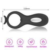 G spot Vibrator Delay Ejaculation Vibrating Cock Ring 10 Speed Penis Ring for Men Couple Clitoris Stimulator