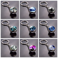 36 Styles Wolf Key Chains Wolf Picture Double Side Cabochon Glass Ball Keychain Wolf for Men For Women Christmas Gifts