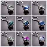 36 Styles Wolf Key Chains Wolf Picture Double Side Cabochon Glass Ball Keychain Wolf for Men For Women Christmas Gifts