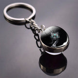 36 Styles Wolf Key Chains Wolf Picture Double Side Cabochon Glass Ball Keychain Wolf for Men For Women Christmas Gifts