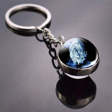 36 Styles Wolf Key Chains Wolf Picture Double Side Cabochon Glass Ball Keychain Wolf for Men For Women Christmas Gifts